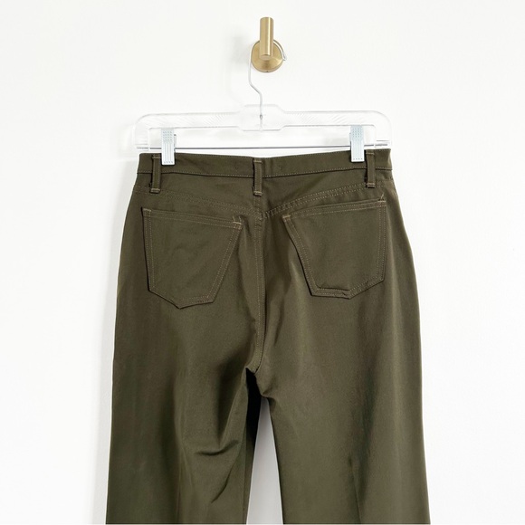 Vertigo Paris Made in France Green Nylon Blend Stretch Trouser Pants Size US 8 - Picture 8 of 9